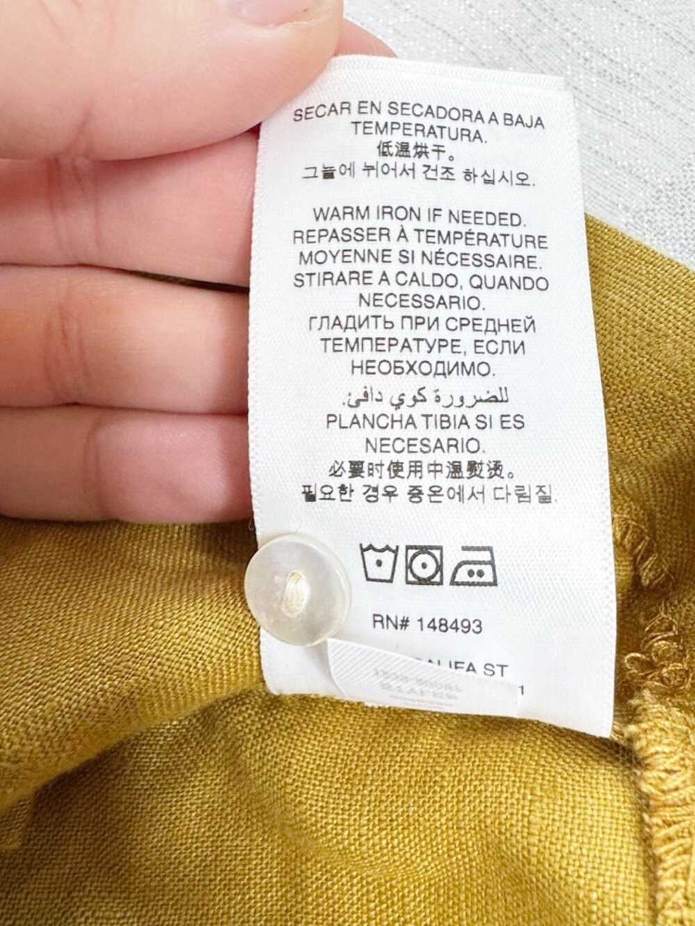Doen Bennette Dress Golden Olive Linen Sleeveless Pocket Shift Dress Size M - Picture 7 of 14